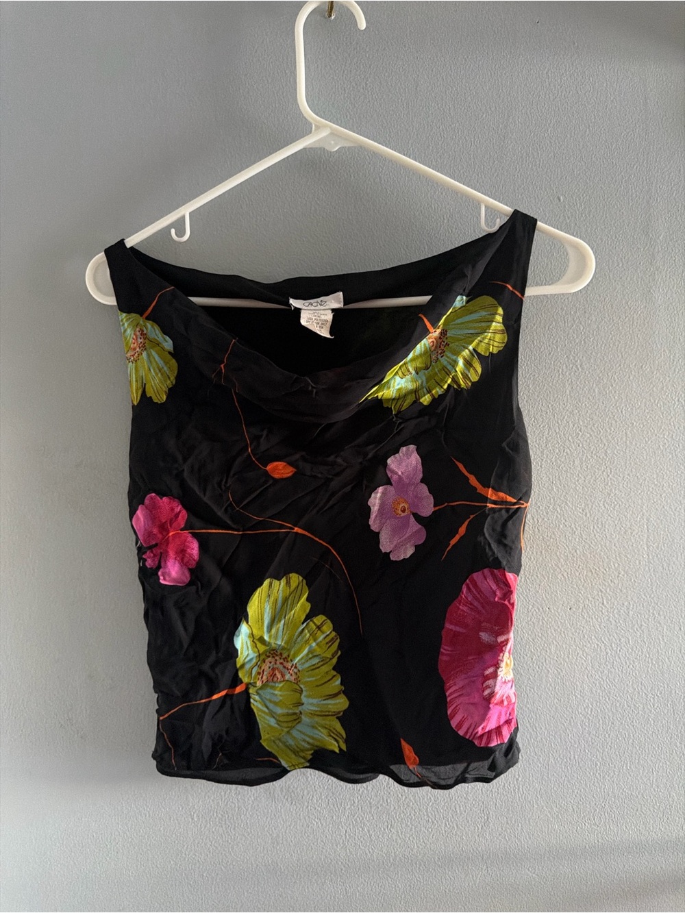 Vintage caché cowl neck top double layered